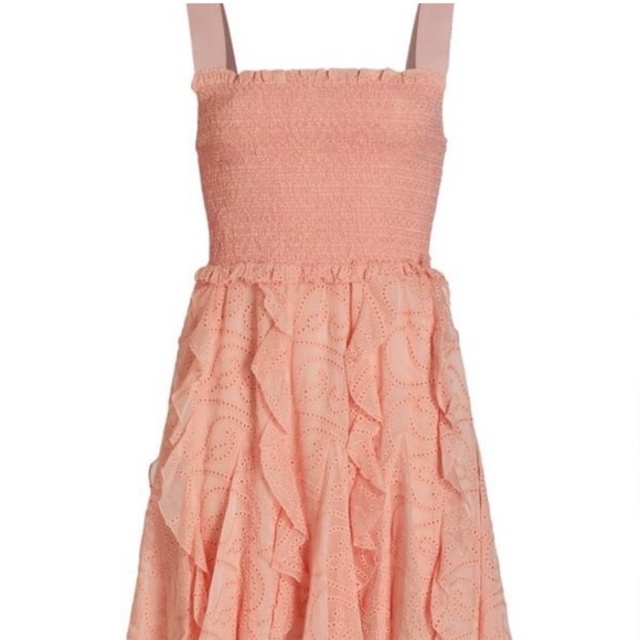 Alice + Olivia Jocelyn Smocked Mini Dress NWT - Picture 3 of 12